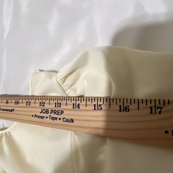 VTG Yellow Nylon Chiffon and Lace Nightgown Floral SZ M SHADOWLINE Embroidered - Picture 12 of 15